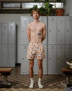 Pockies Chaussettes, Sous-Vêtements-Organic Cotton Burger Boxers Blanc