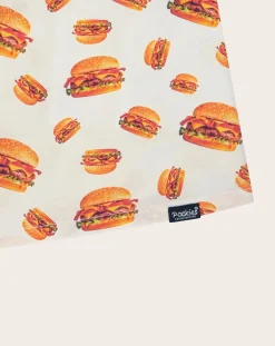 Pockies Chaussettes, Sous-Vêtements-Organic Cotton Burger Boxers Blanc