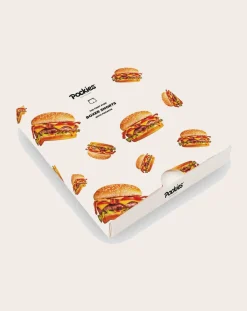Pockies Chaussettes, Sous-Vêtements-Organic Cotton Burger Boxers Blanc