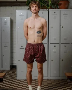 Pockies Chaussettes, Sous-Vêtements-Organic Cotton Burger Boxers Rouge