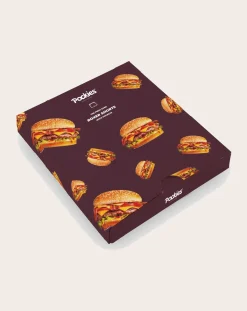 Pockies Chaussettes, Sous-Vêtements-Organic Cotton Burger Boxers Rouge
