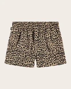 Pockies Chaussettes, Sous-Vêtements-Organic cotton leopard underpants Beige