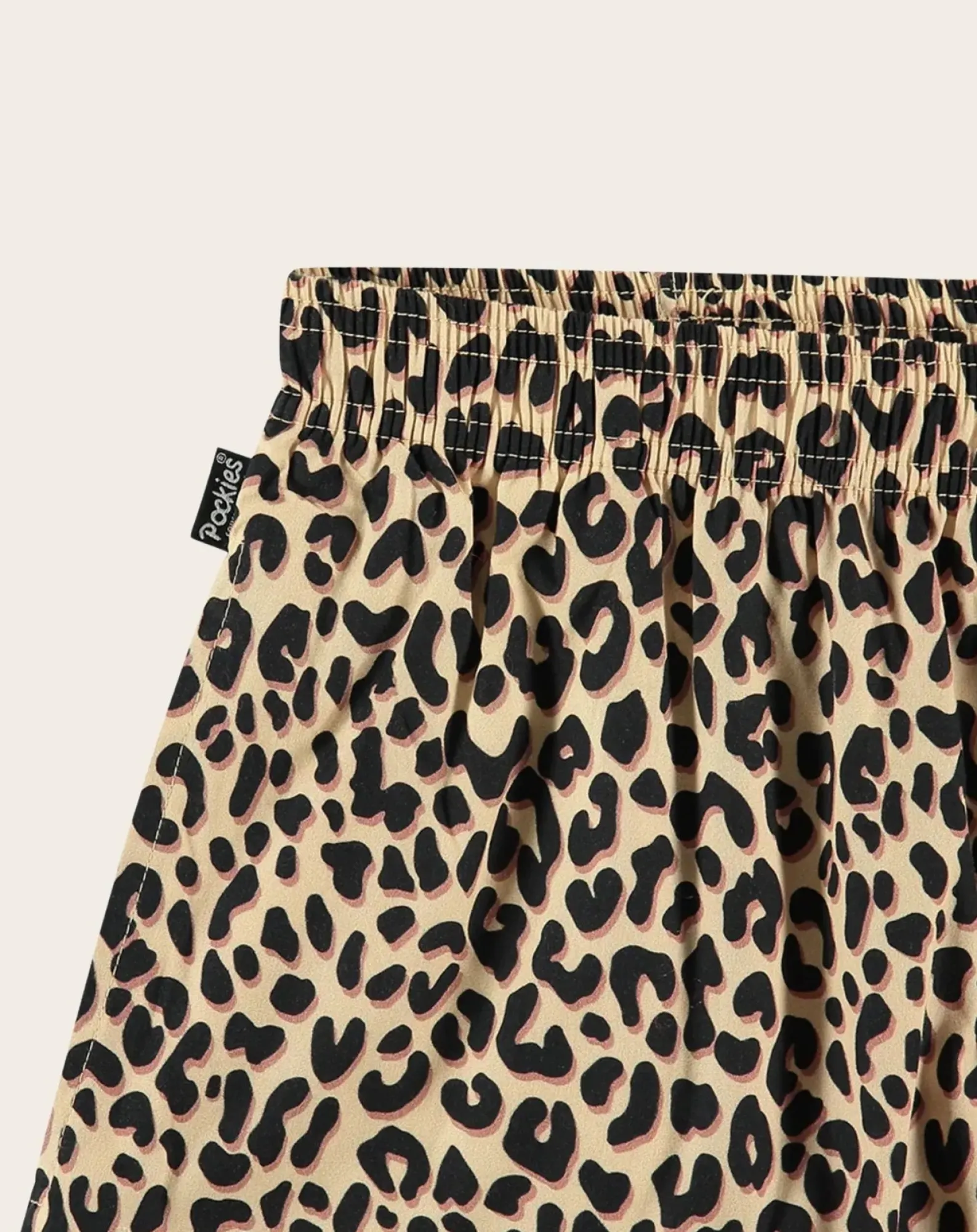 Pockies Chaussettes, Sous-Vêtements-Organic cotton leopard underpants Beige