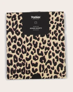Pockies Chaussettes, Sous-Vêtements-Organic cotton leopard underpants Beige
