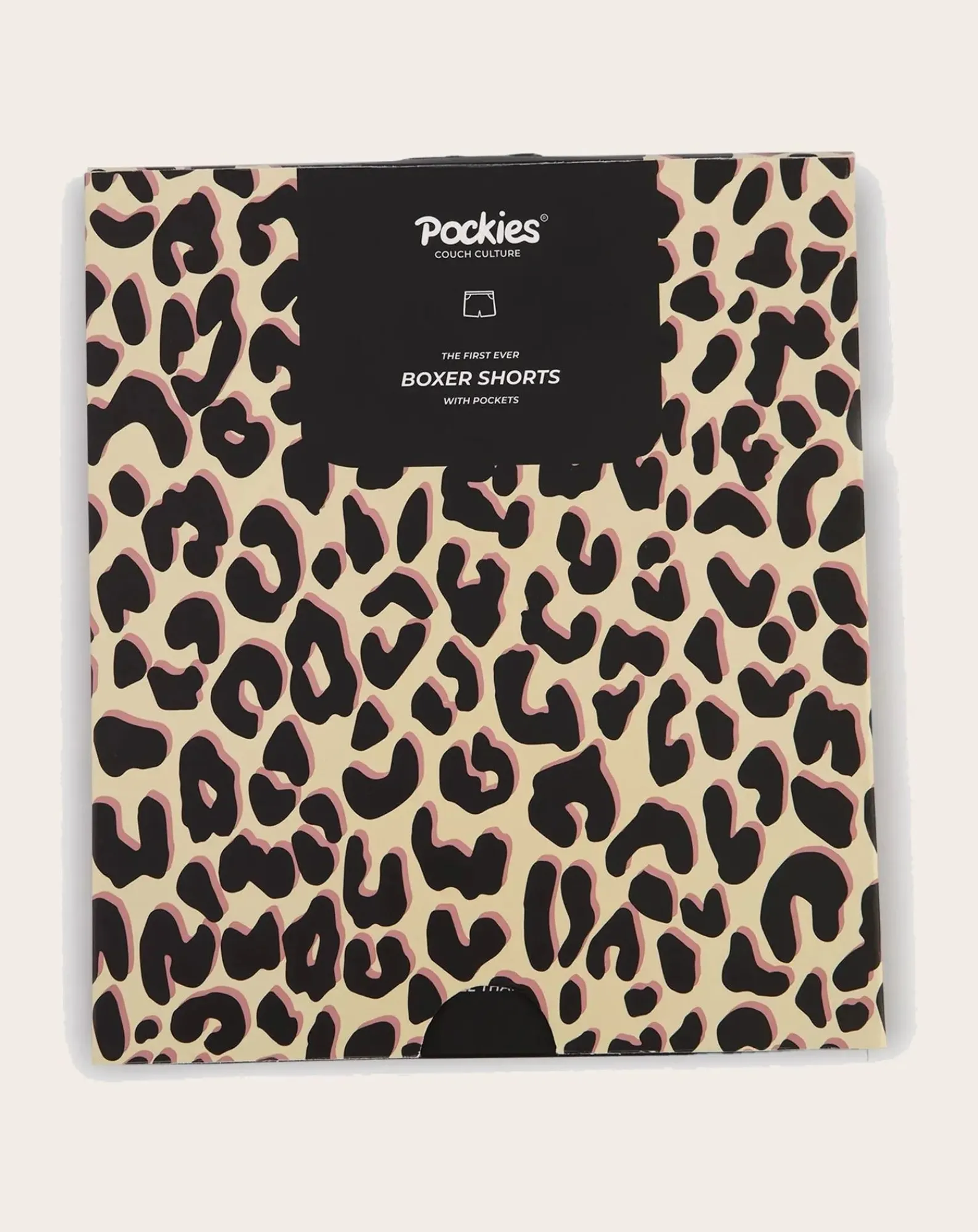 Pockies Chaussettes, Sous-Vêtements-Organic cotton leopard underpants Beige