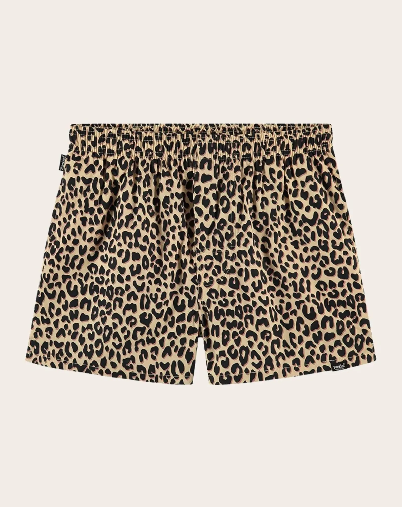 Pockies Chaussettes, Sous-Vêtements-Organic cotton leopard underpants Beige