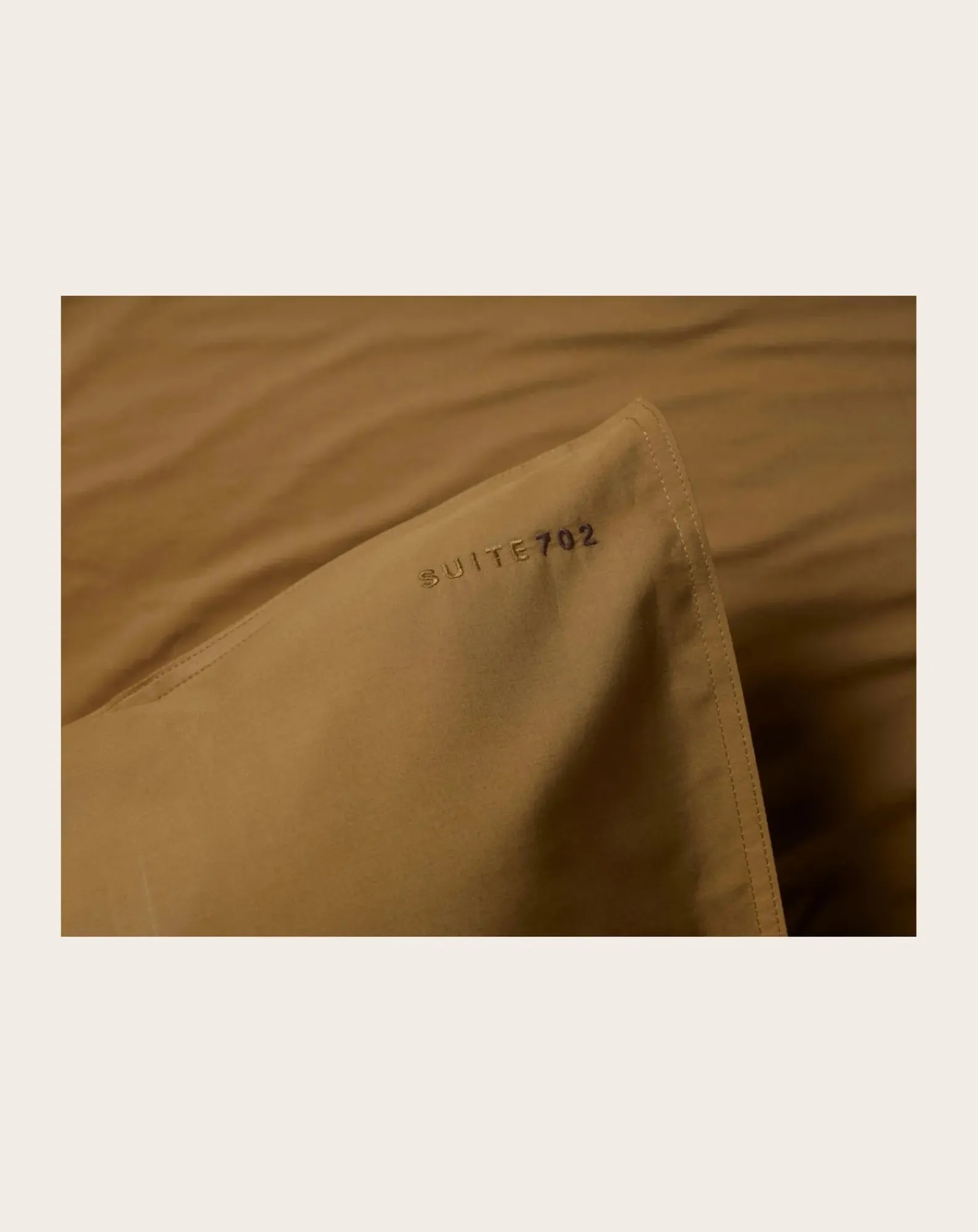 Suite 702 Linge De Lit-Organic Cotton Percale Pillowcase Khaki