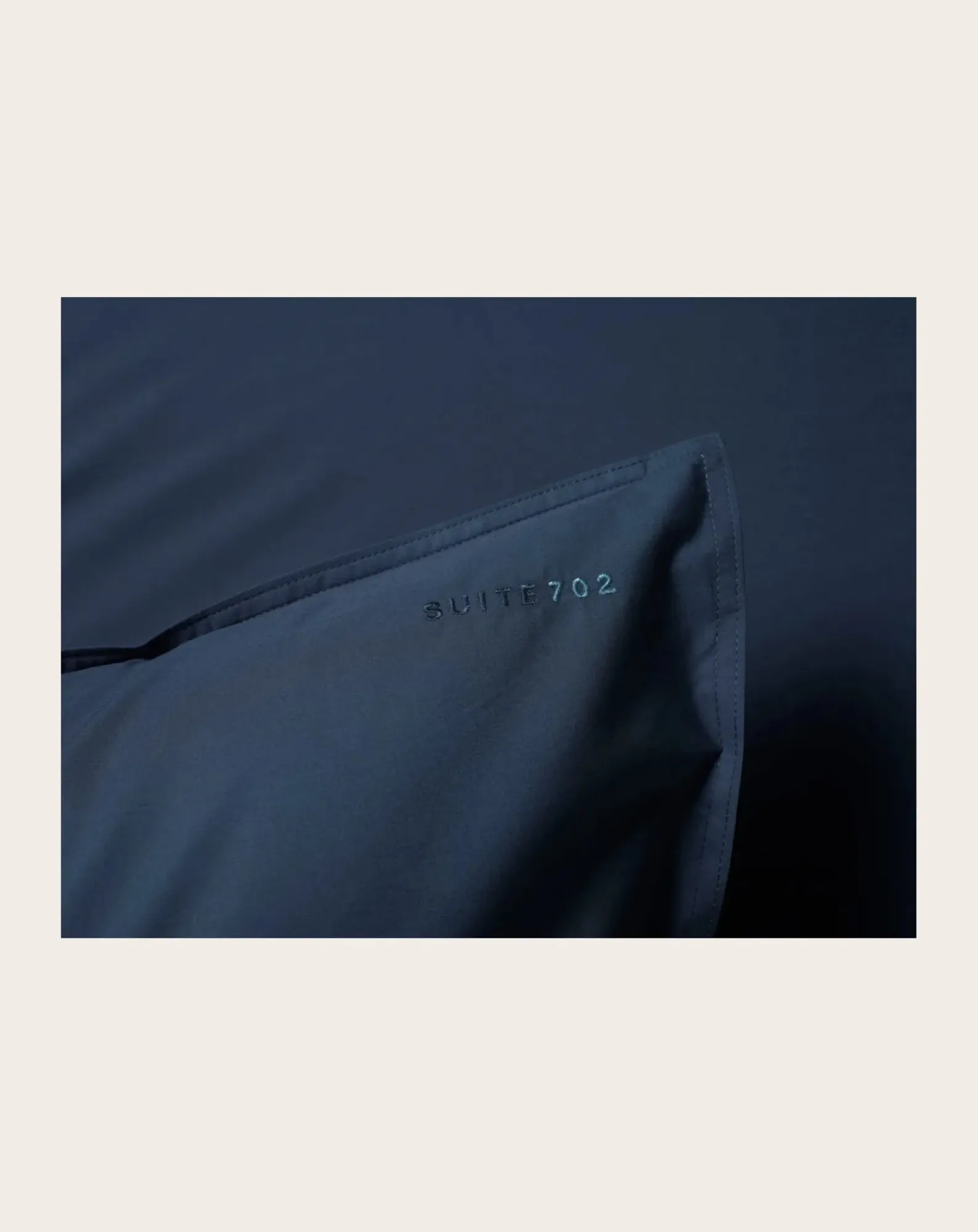 Suite 702 Linge De Lit-Organic Cotton Percale Pillowcase Bleu marine
