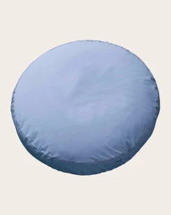 Suite 702 Coussins|Coussins-Organic Cotton Percale Round Cushion Bleu ciel