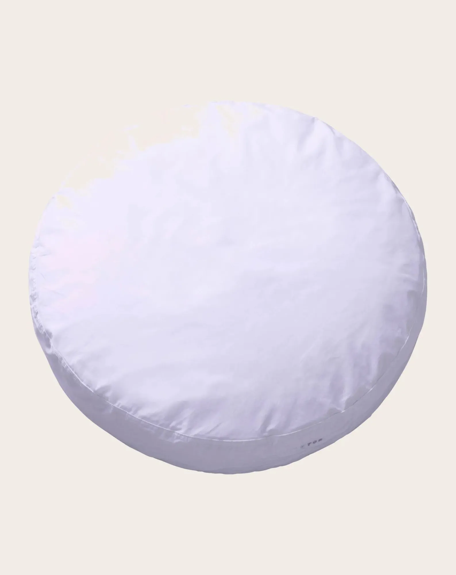 Suite 702 Coussins|Coussins-Organic Cotton Percale Round Cushion Blanc