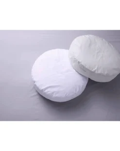 Suite 702 Coussins|Coussins-Organic Cotton Percale Round Cushion Blanc
