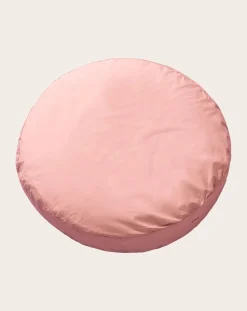 Suite 702 Coussins|Coussins-Organic Cotton Percale Round Cushion Rose poudré
