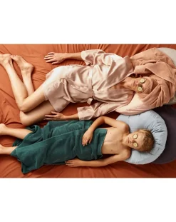 Suite 702 Coussins|Coussins-Organic Cotton Percale Round Cushion Rose poudré
