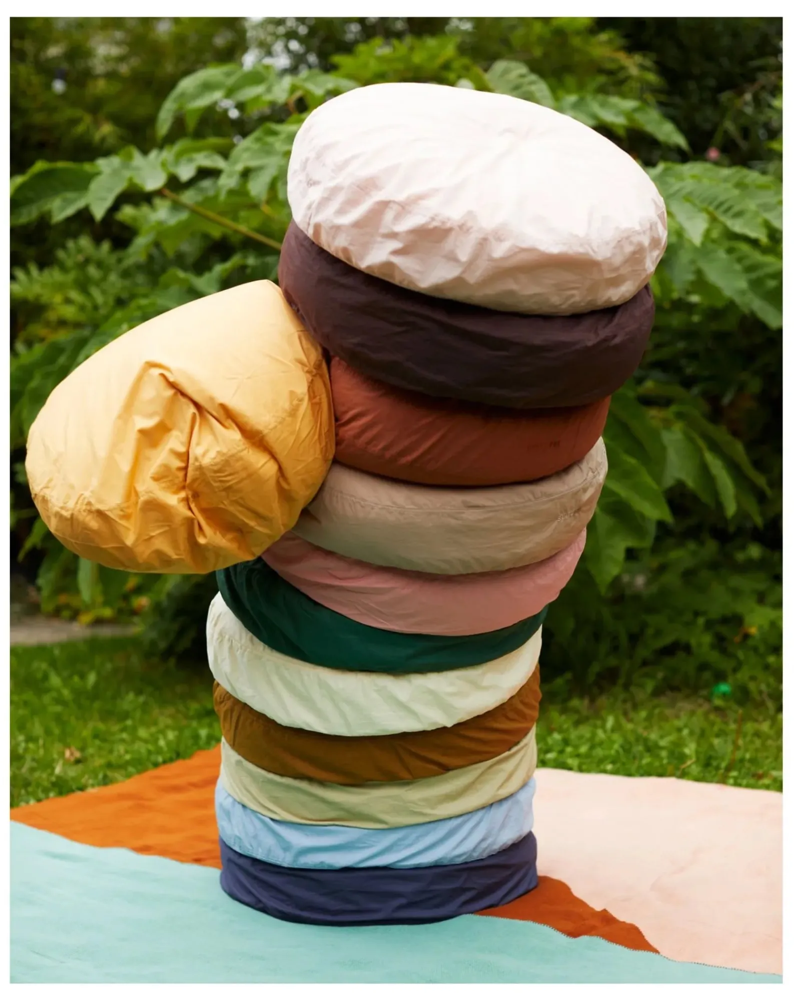 Suite 702 Coussins|Coussins-Organic Cotton Percale Round Cushion Blush