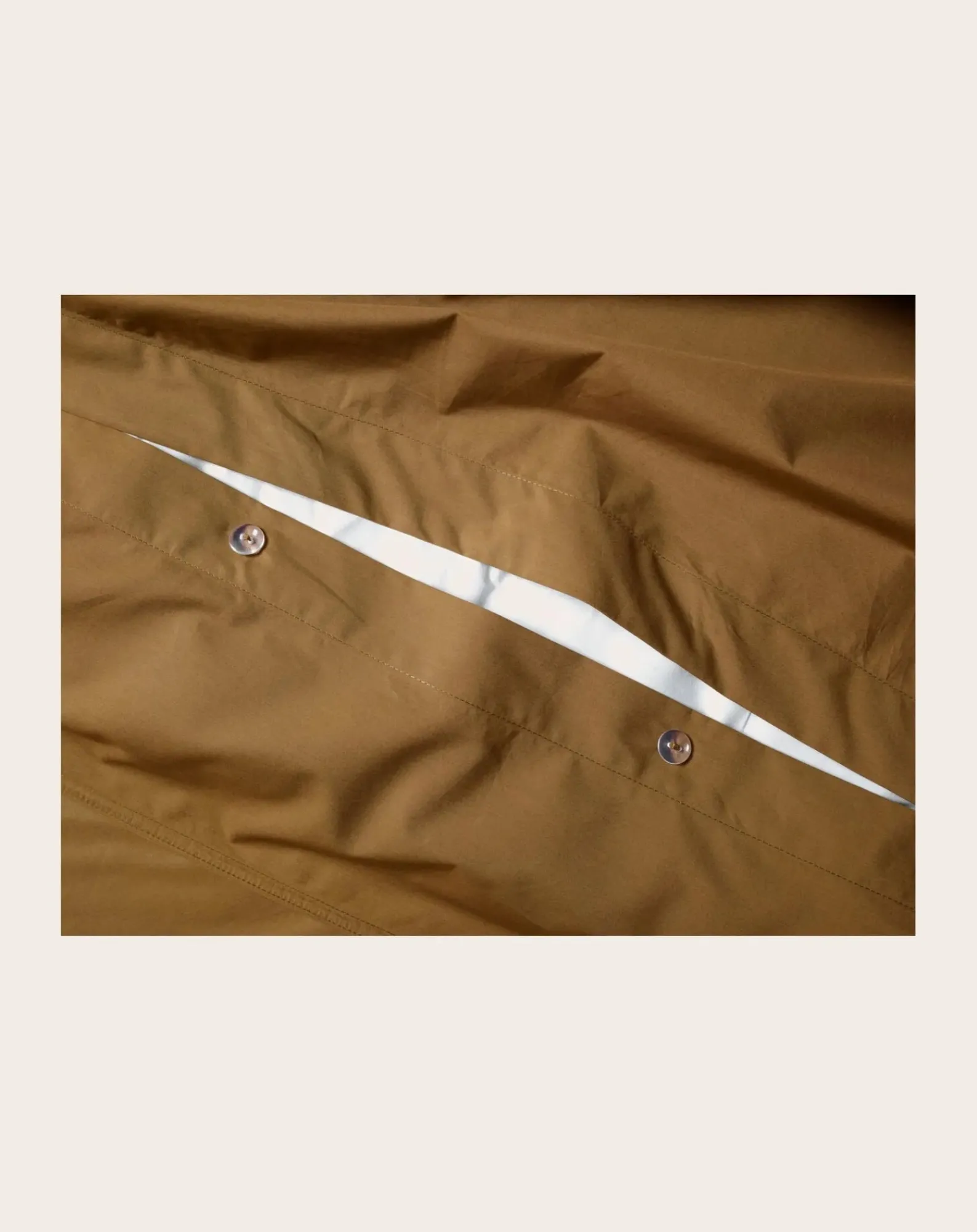 Suite 702 Linge De Lit-Organic Percale Duvet Cover Khaki