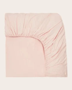 Suite 702 Linge De Lit-Organic Percale Fitted Sheet Blush