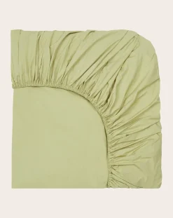 Suite 702 Linge De Lit-Organic Percale Fitted Sheet Vert pistache
