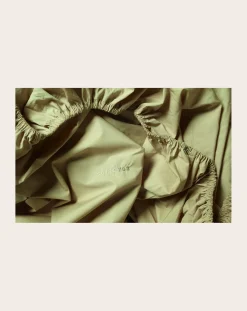 Suite 702 Linge De Lit-Organic Percale Fitted Sheet Vert pistache