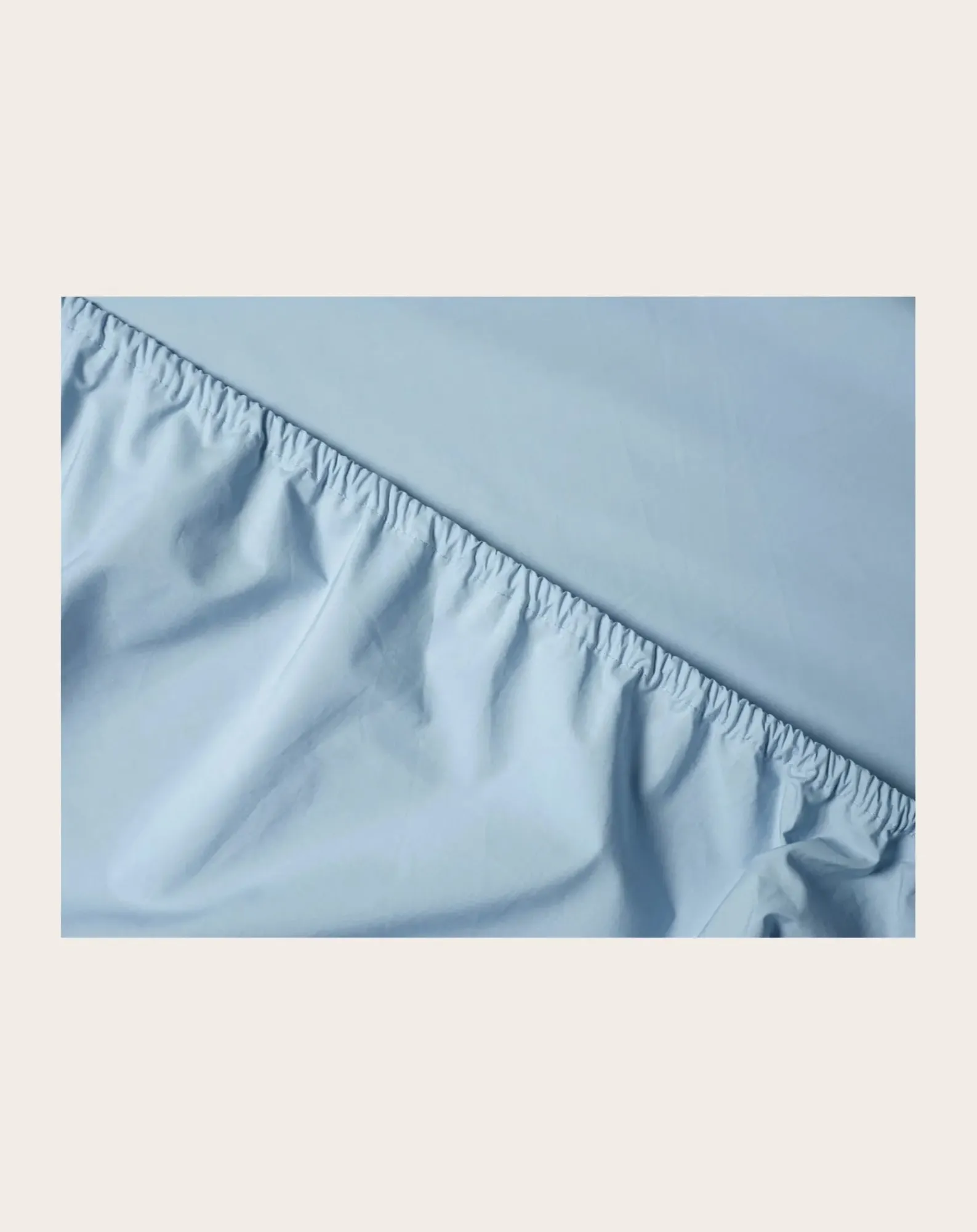 Suite 702 Linge De Lit-Organic Percale Fitted Sheet Bleu ciel