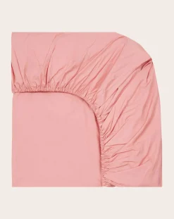 Suite 702 Linge De Lit-Organic Percale Fitted Sheet Rose poudré