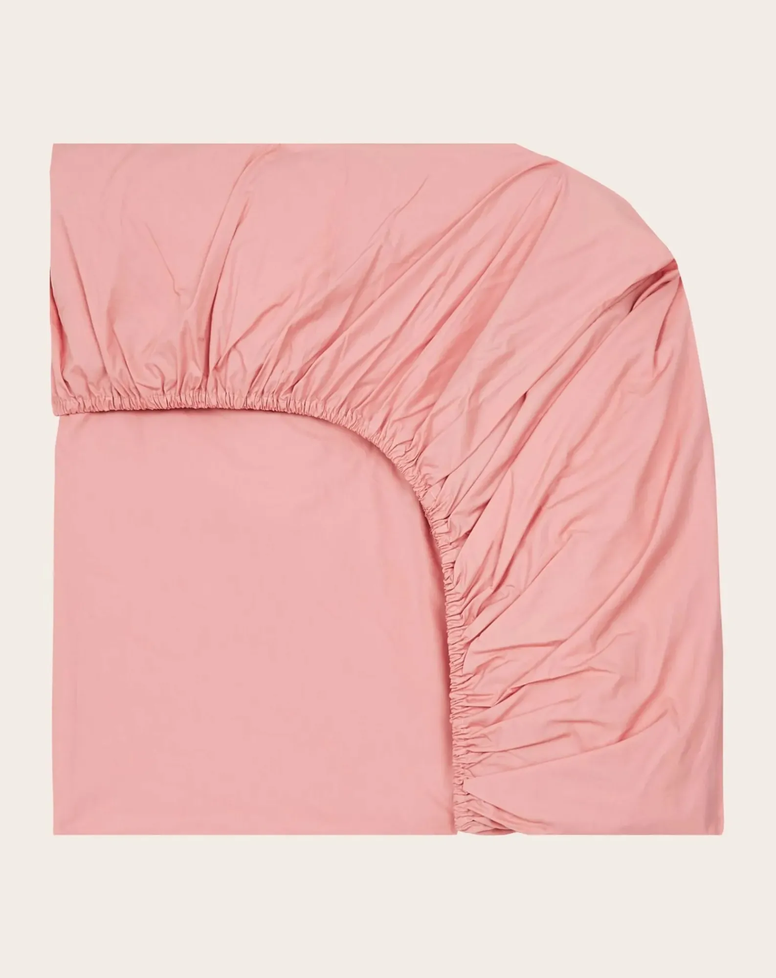 Suite 702 Linge De Lit-Organic Percale Fitted Sheet Rose poudré