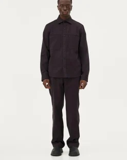 Noyoco Chemises-Ottawa Dark grey organic cotton overshirt Gris foncé