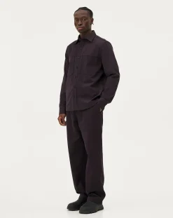 Noyoco Chemises-Ottawa Dark grey organic cotton overshirt Gris foncé