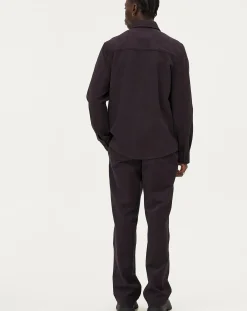 Noyoco Chemises-Ottawa Dark grey organic cotton overshirt Gris foncé
