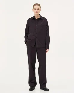 Noyoco Chemises-Ottawa Dark grey organic cotton overshirt Gris foncé