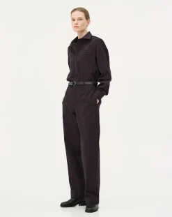 Noyoco Chemises-Ottawa Dark grey organic cotton overshirt Gris foncé