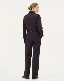 Noyoco Chemises-Ottawa Dark grey organic cotton overshirt Gris foncé