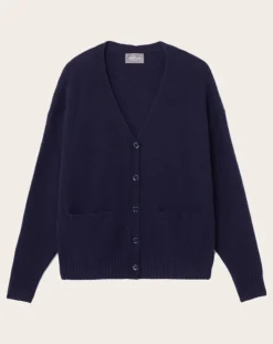 Bompard Pulls, Gilets-Oversize Cashmere Vest Bleu marine