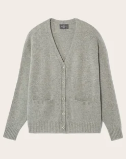 Bompard Pulls, Gilets-Oversize Cashmere Vest Gris argent