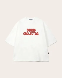 TEE LIBRARY Tee-Shirts, Polos-Oversize T-Shirt Who I am-Sound Collector cotton Blanc