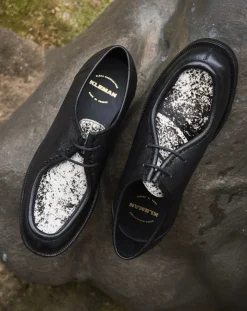 Kleman Derbies, Mocassins-Padrini BC Leather Notched Sole Derbies Noir