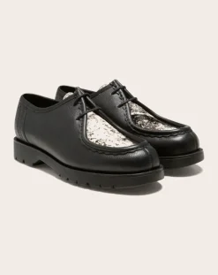 Kleman Derbies, Mocassins-Padrini BC Leather Notched Sole Derbies Noir
