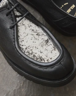Kleman Derbies, Mocassins-Padrini BC Leather Notched Sole Derbies Noir