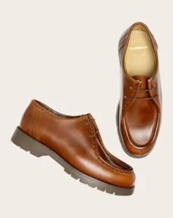 Kleman Derbies, Mocassins-Padror TH Leather Derbies Notched Sole Cognac