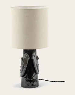Serax Lampes À Poser-Paloma stoneware table lamp, Marie Michielssen Noir