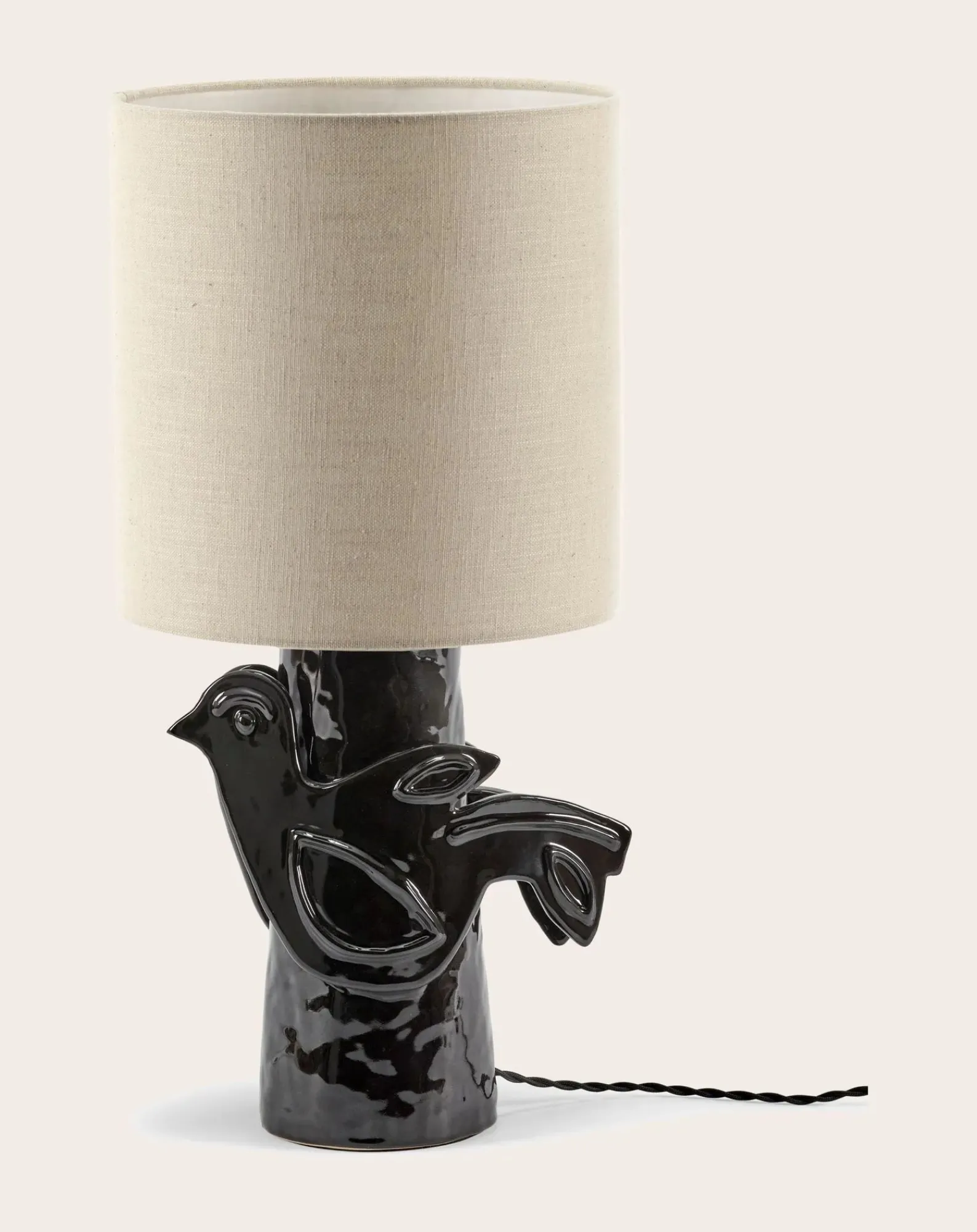 Serax Lampes À Poser-Paloma stoneware table lamp, Marie Michielssen Noir
