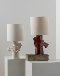 Serax Lampes À Poser-Paloma stoneware table lamp, Marie Michielssen Rouge