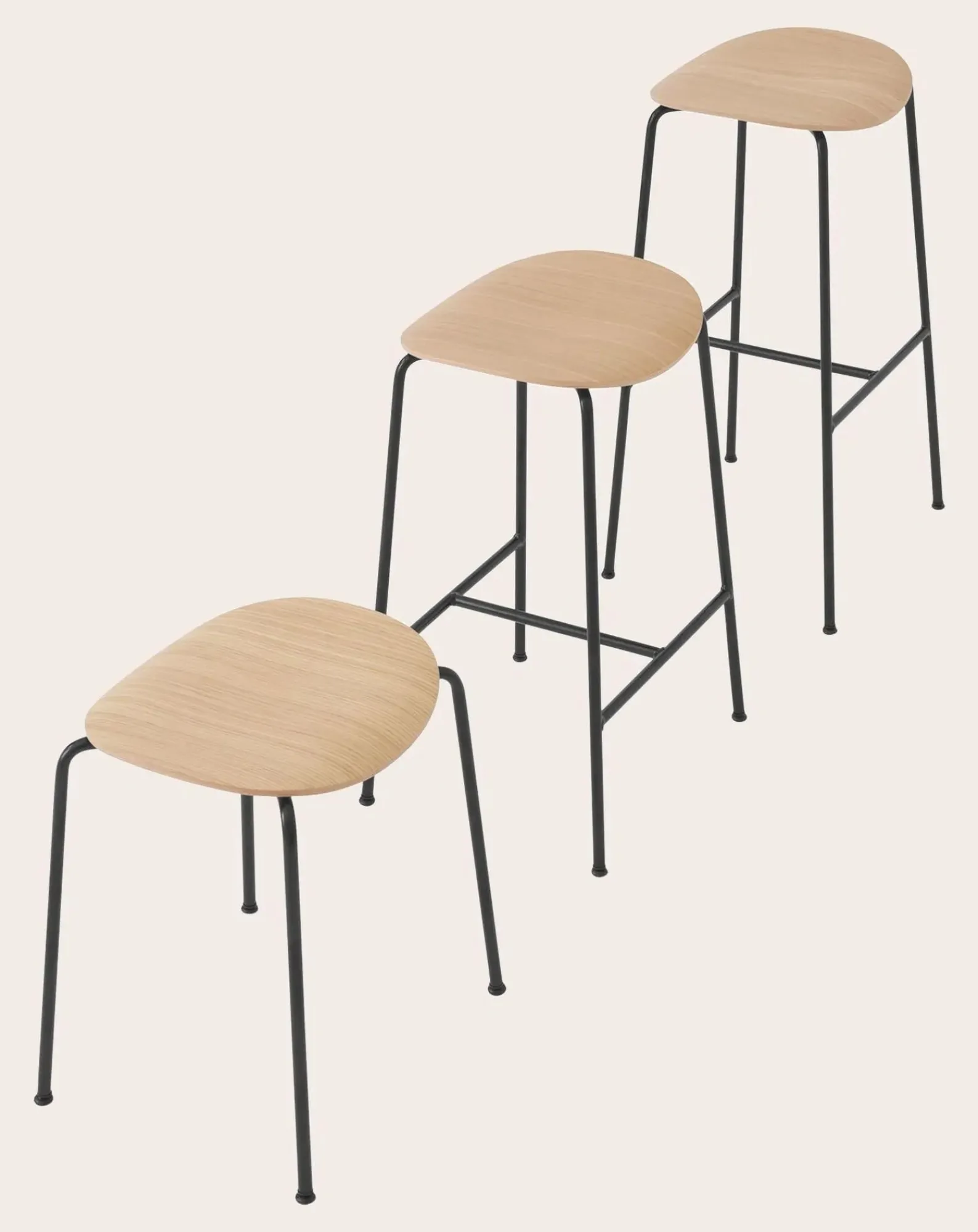 & Tradition Chaises, Tabourets-Pavilion AV38 bar stool, Anderssen & Voll Chêne