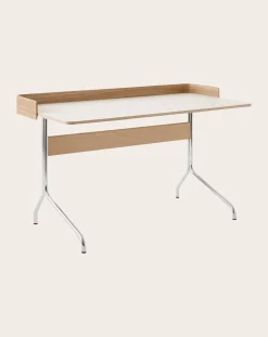 & Tradition Tables, Bureaux-Pavilion AV17 Desk, Chrome Base Chêne