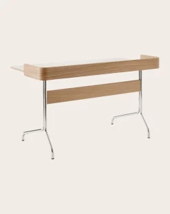 & Tradition Tables, Bureaux-Pavilion AV17 Desk, Chrome Base Chêne