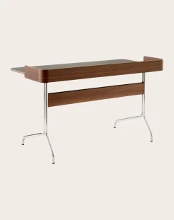 & Tradition Tables, Bureaux-Pavilion AV17 Desk, Chrome Base Noyer