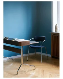 & Tradition Tables, Bureaux-Pavilion AV17 Desk, Chrome Base Noyer