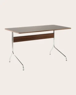 & Tradition Tables, Bureaux-Pavilion AV16 Desk, Chrome Base Noyer