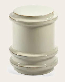 Serax Tables, Bureaux-Pawn stoneware side table, Marie Michielssen Crème