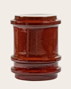Serax Tables, Bureaux-Pawn stoneware side table, Marie Michielssen Rouge