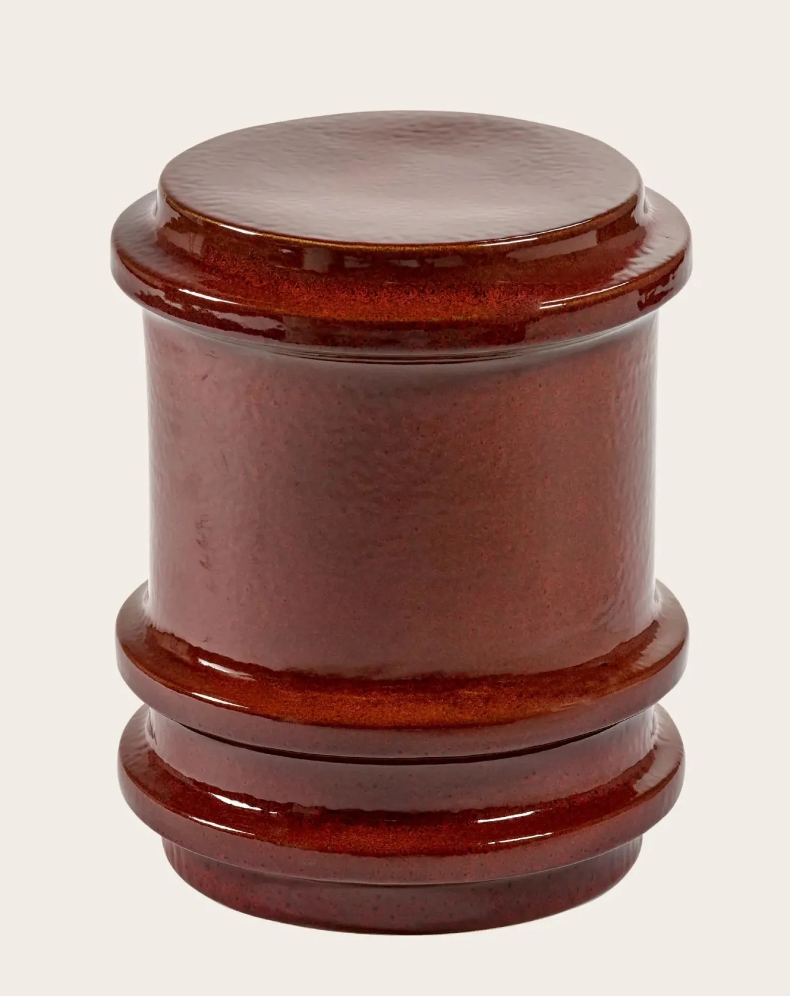 Serax Tables, Bureaux-Pawn stoneware side table, Marie Michielssen Rouge